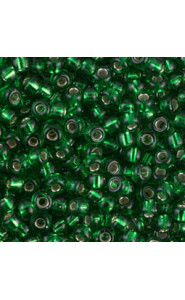 Miyuki rocailles Perlen 8/0 - Silverlined green 8-16